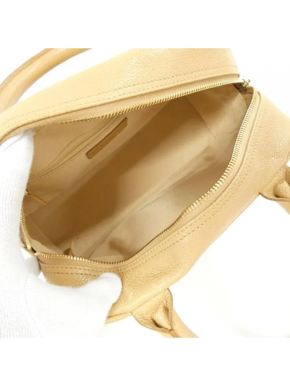 Chanel Boston Bag Travel Bags Beige